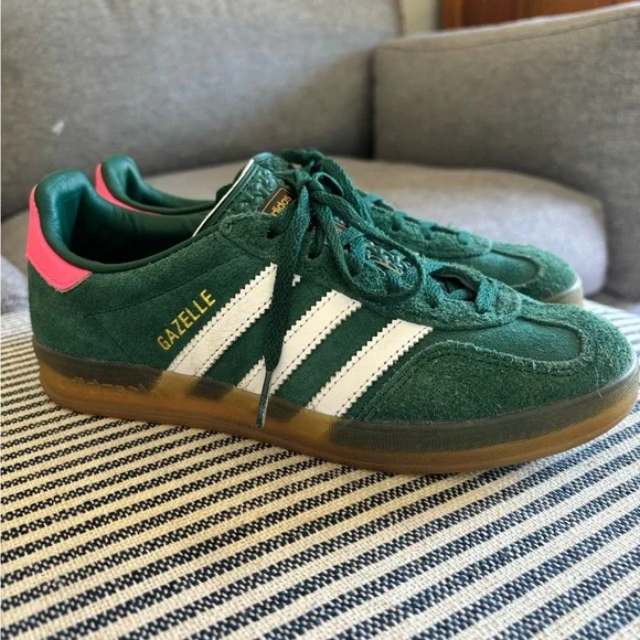 Adidas Gazelle Collegiate Green and Pink - Picture 2 of 9
